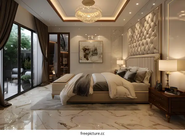 Modern minimalist style bedroom renderings