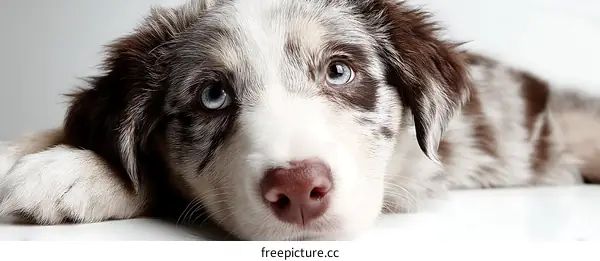 Adorable Puppy Portrait in Studio Setting
