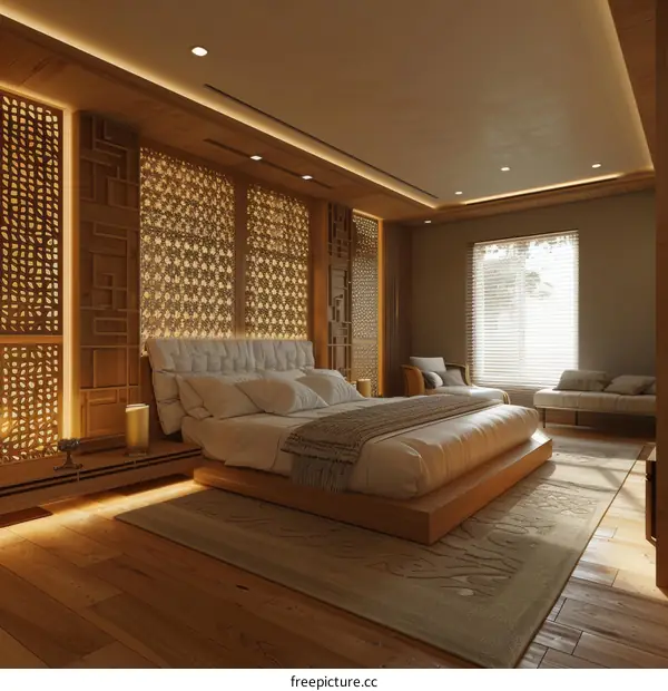Modern Luxurious Wooden Bedroom Interior Design