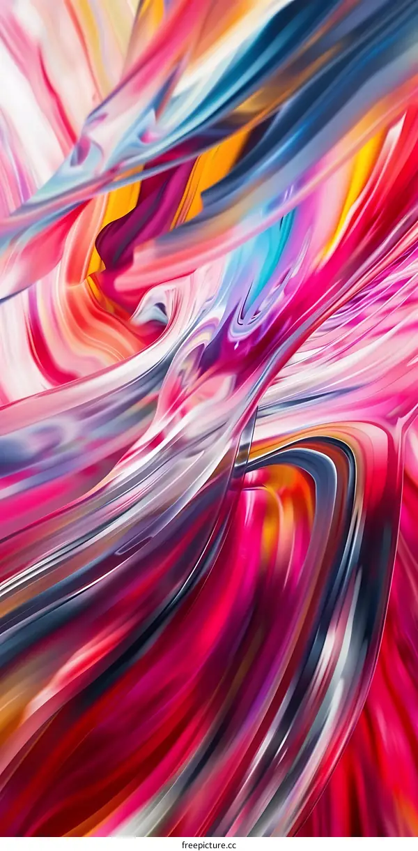 Abstract Colorful Swirling Lines Background