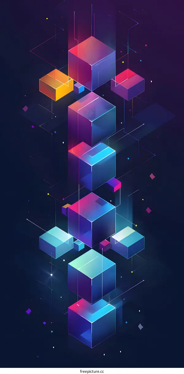 Abstract Geometric Shapes Background Design