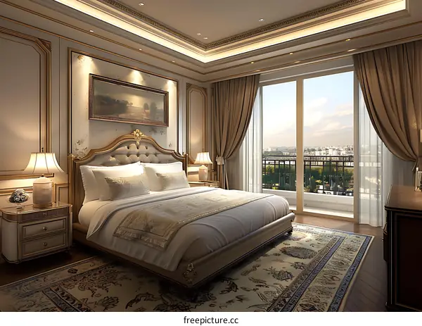 European-style luxury bedroom