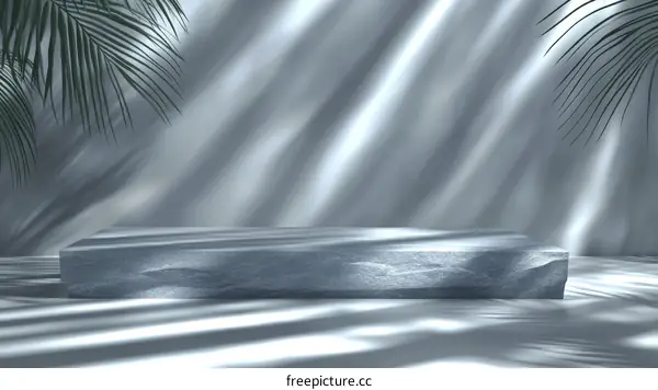 Abstract Gray Stone Product Display Platform