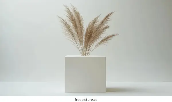 Modern Minimalist Dry Grass Display