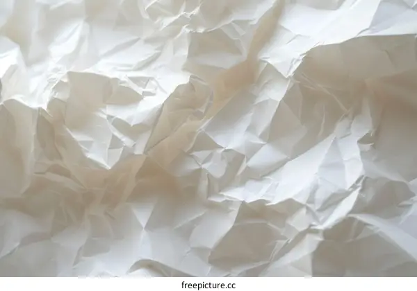Crumpled white paper texture