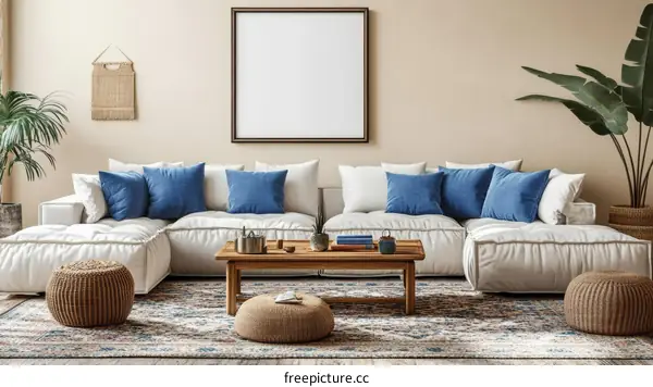 Modern Bohemian Living Room Interior Design