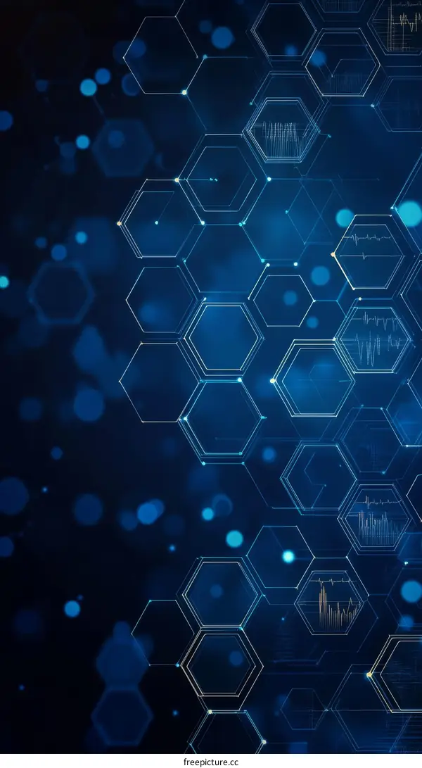 Abstract Technology Hexagon Pattern Background