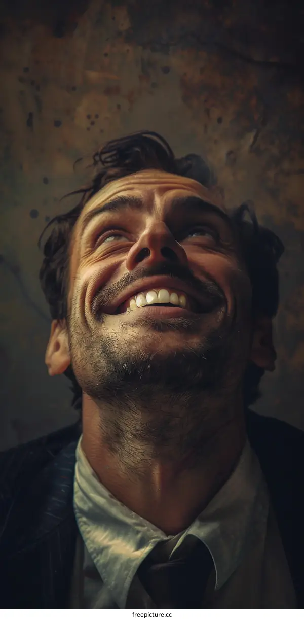 Portrait of a Man with a Wide Grin