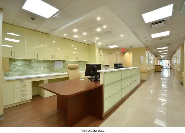 Modern Hospital Reception Area Design