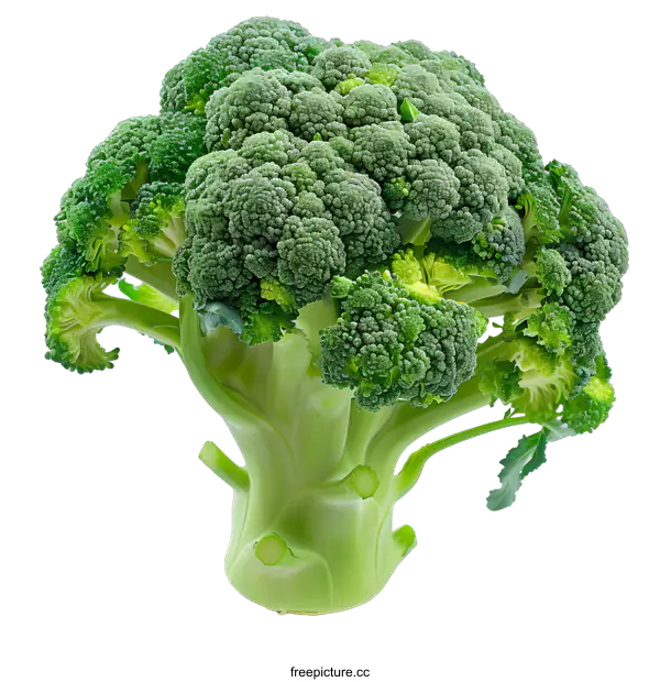 [Transparent Background PNG]Fresh Green Broccoli Vegetable Isolated on White Background