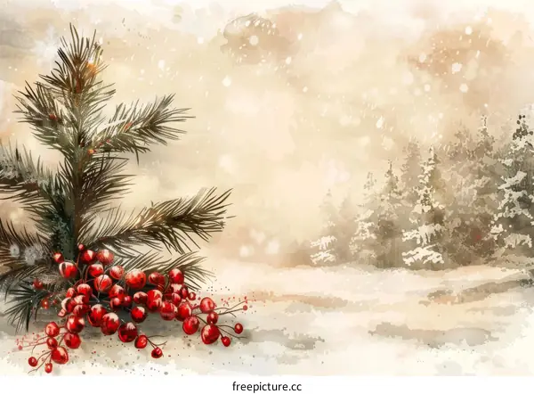 watercolor christmas background