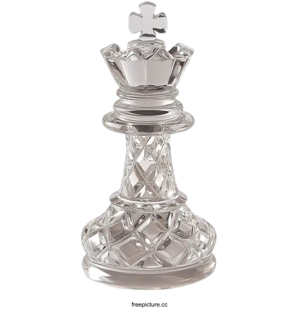 [Transparent Background PNG]Elegant Crystal Chess Queen Piece