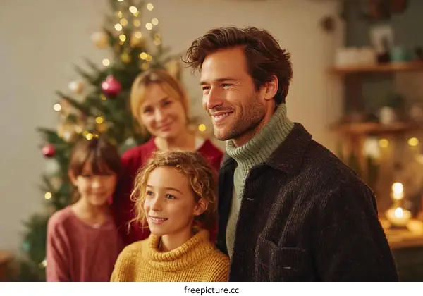 Happy Family Gathering at Christmas