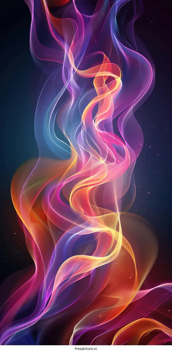 Abstract Colorful Flames