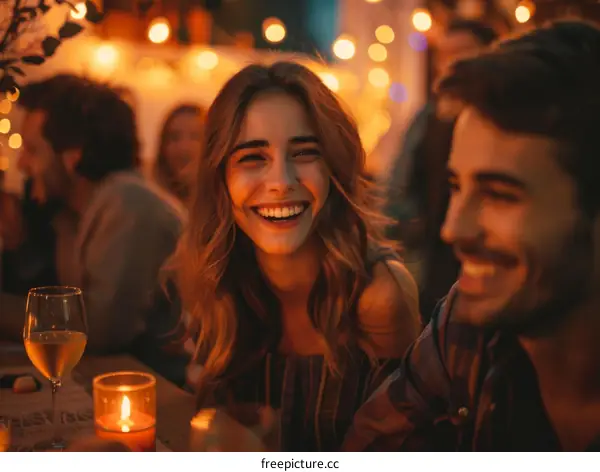 A group of friends are having a party in the backyard.