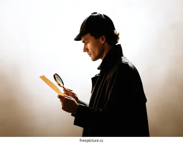 Detective Examining Ancient Document