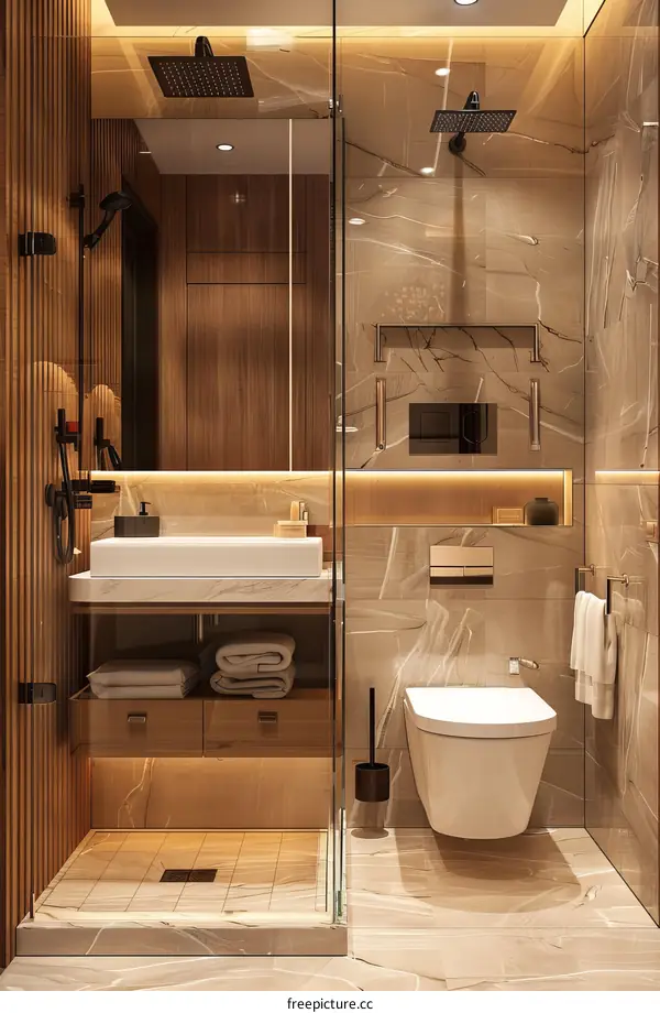 Modern Luxury Bathroom Design Illustration