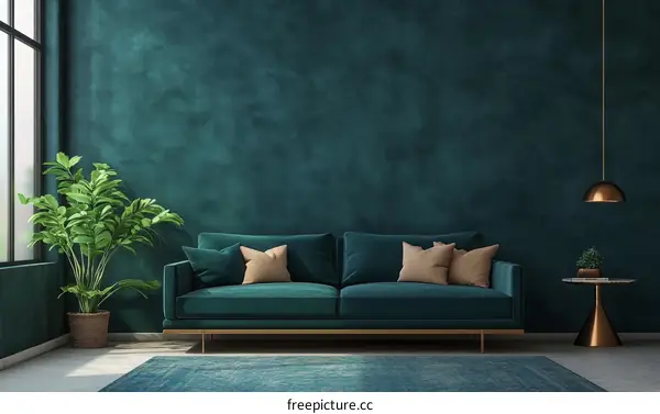 Modern Living Room Interior Design Illustration