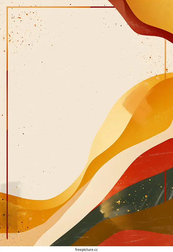 Abstract Geometric Shapes Background With Brown Gold Red