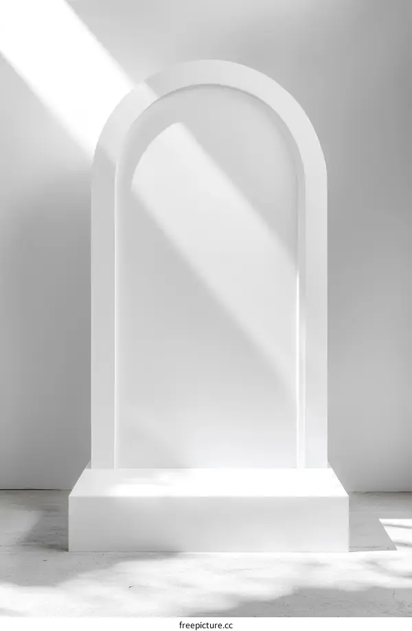 Modern Minimalist White Arch Display Background