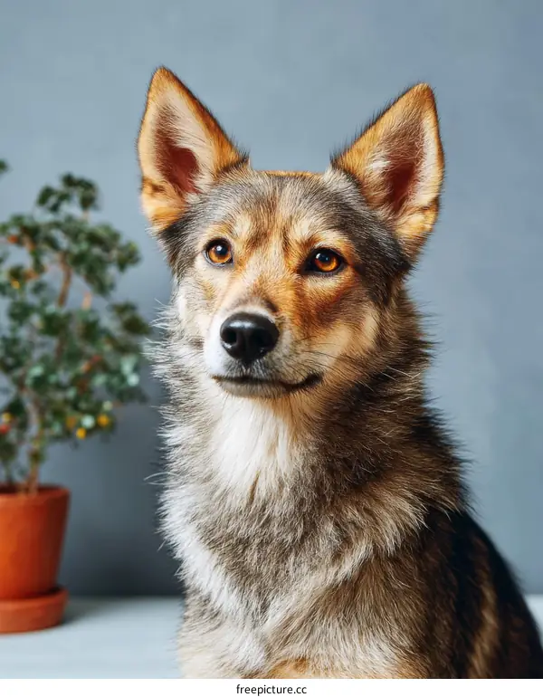 Close-up Portrait of a Dog with a Soft Expression