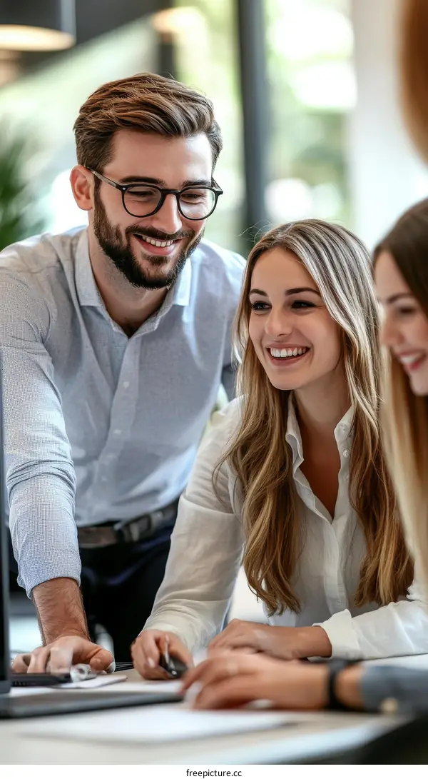 Business Colleagues Collaborating on Project