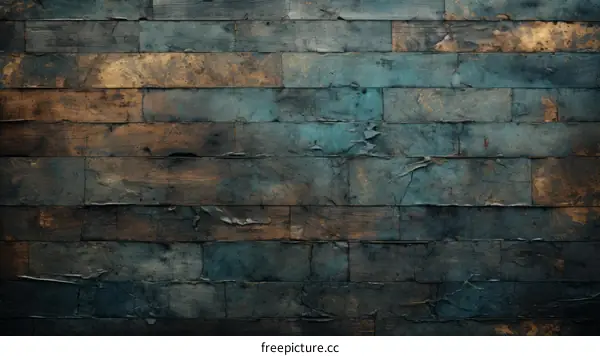 Blue and brown wooden wall background texture