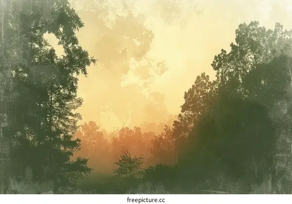 Misty Forest Landscape