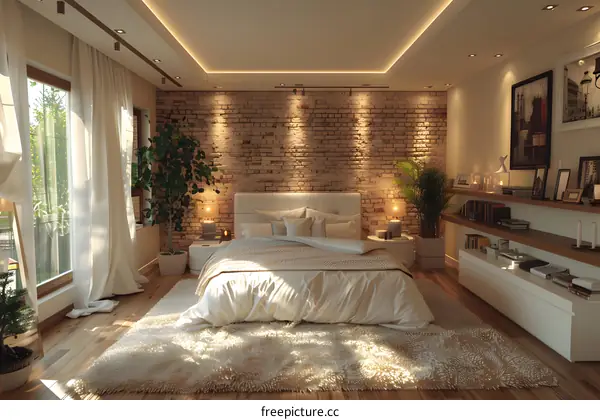 Cozy Scandinavian Home Decor Inspired Bedroom Interior