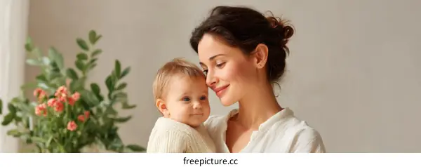 Mother and Baby Bonding Moment