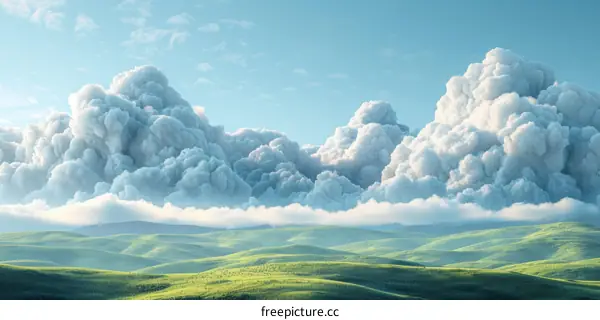 Stunning Cloudscape Over Rolling Hills