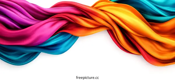 Colorful Flowing Fabric Design