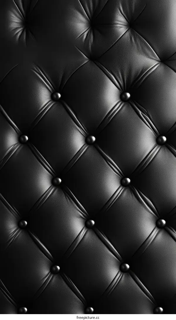 Luxury Black Leather Upholstery Detail