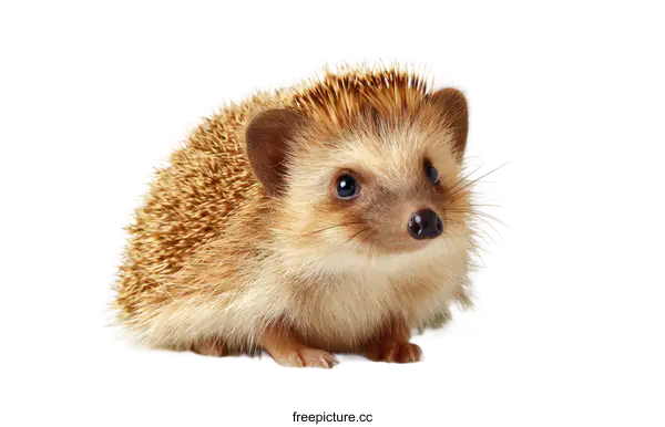 [Transparent Background PNG]Adorable Hedgehog Portrait Against White Background