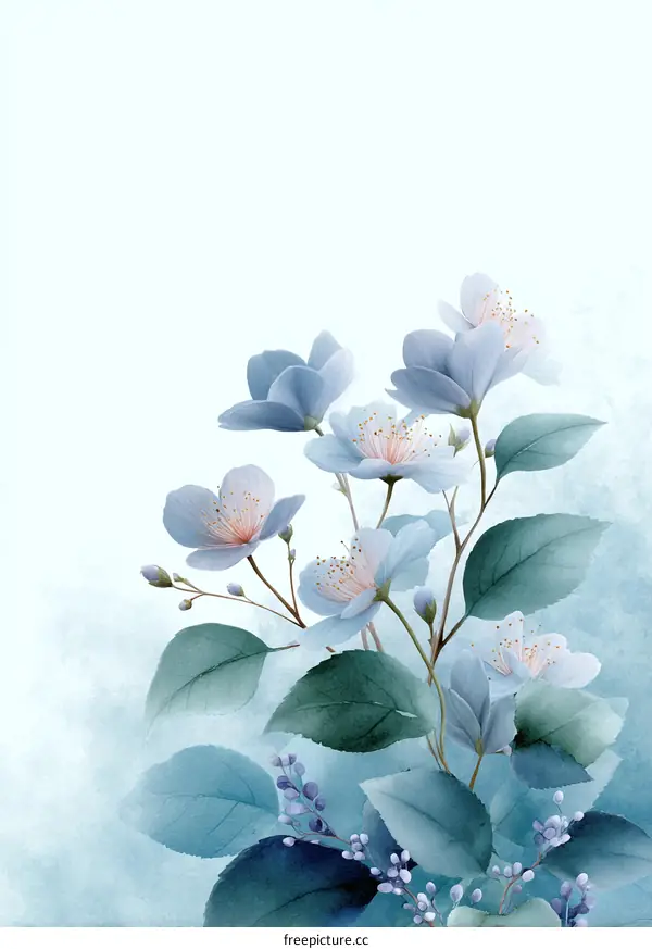 Delicate Floral Design in Pastel Hues