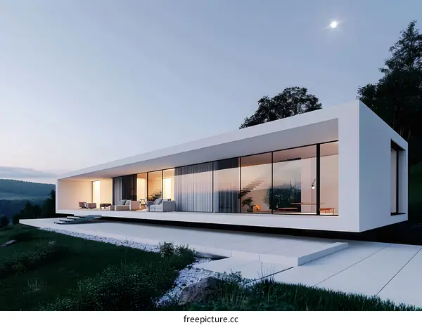 Modern Minimalist House Design With Large Windows
