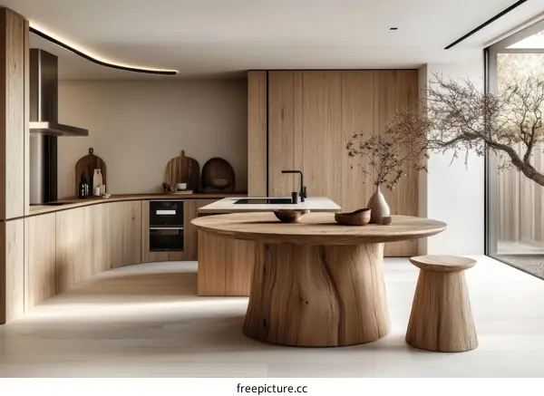 Modern Minimalist Wooden Kitchen Design
