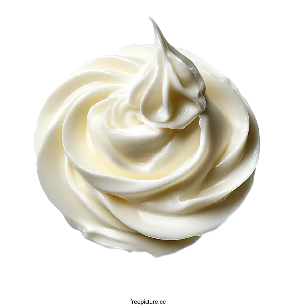 [Transparent Background PNG]Close Up of Whipped Cream Texture