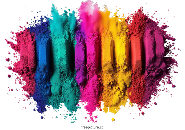 [Transparent Background PNG]Colorful Powder Explosion Abstract Background