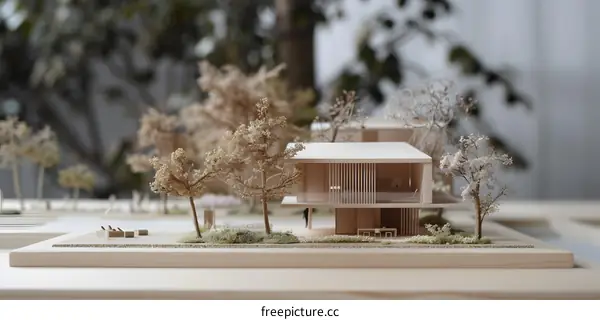 Modern Minimalist House Architectural Model