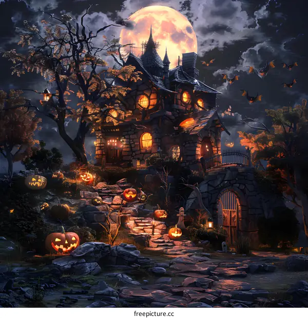 Halloween Pumpkin House
