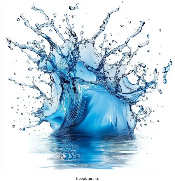 Splashing Water Abstract Illustration