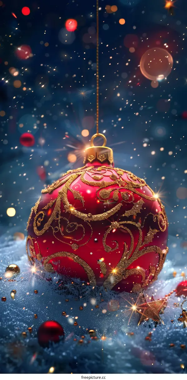 Luxurious Red Christmas Ornament