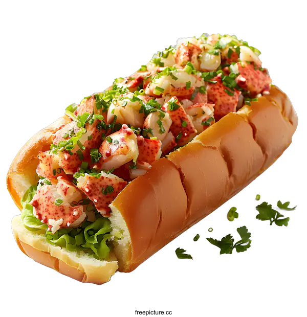 [Transparent Background PNG]Delicious Lobster Roll on White Background