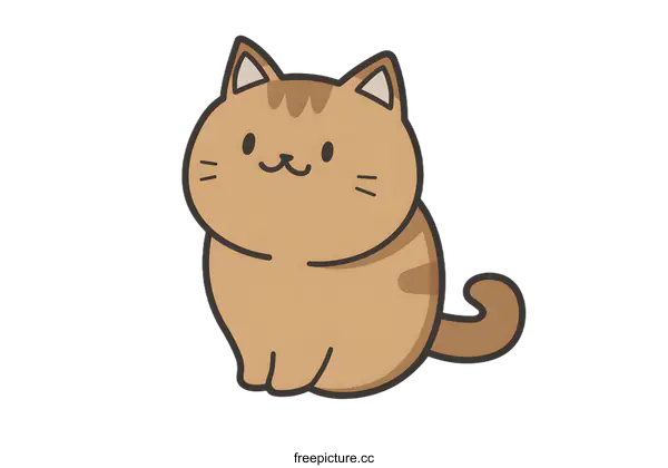 [Transparent Background PNG]Cute Cartoon Cat Illustration