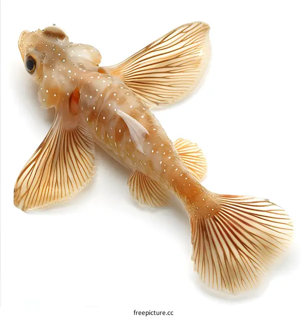 A small fish with a large head and a long tail
