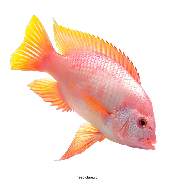 [Transparent Background PNG]Pink Fish on White Background