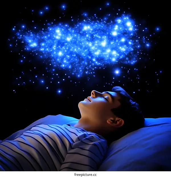Sleeping Man Dreams of Starry Night