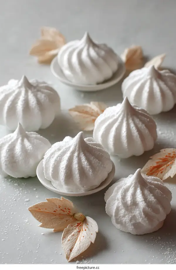 Delicate White Marshmallows with Decorative Elements