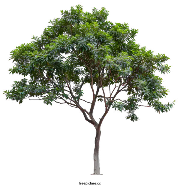 [Transparent Background PNG]Isolated Green Tree with White Background